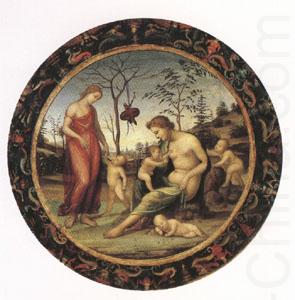 Giovanni Sodoma Sacred and Profane Love with Anteros,Eros and Two Other Cupids (mk05) china oil painting image